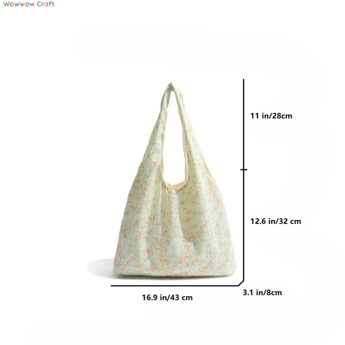 Shoulder Bags,Totes,Light Green Floral Shoulder Bag - Fresh Style Tote Bags